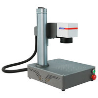 Machine de marquage et de gravure au laser à fibre 20W, refroidissement par air, nouvelle génération, haute productivité, compatible avec les formats AI/DXF