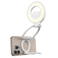 Luz para Teléfono con 5 Temperaturas de Color, CRI≥95, Compatible con MagSafe, Anillo de Luz LED para Selfies de 360 Grados, Plegable, Fabricante Ningbo