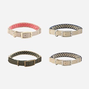 Luxe handgemaakte hondenriem en halsbandset van geweven nylon touw voor middelgrote en grote honden, geschikt voor wandelen, training en buitengebruik. - Product Image 4