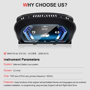 Navihua <b>Digital</b> Instrument Cluster <b>Car</b> LCD Cluster Speed Meter Dashboard Virtual Cockpit <b>for</b> BMW X5 E70 2006-2013 - Product Image 3