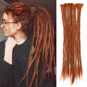 por mayor 20 pulgadas suave dreadlock trenzas sintéticas crochet rastas de color único hecho a mano extensiones de - Product Image 1