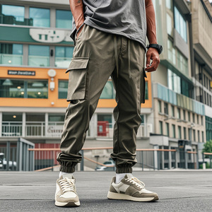 PASUXI <span class=keywords><strong>Pantaloni</strong></span> Jogger Tattici Personalizzati da Uomo - <span class=keywords><strong>Pantaloni</strong></span> Cargo Outdoor <span class=keywords><strong>con</strong></span> <span class=keywords><strong>Vita</strong></span> Elasticizzata e Tasche Multiple - Product Image 3