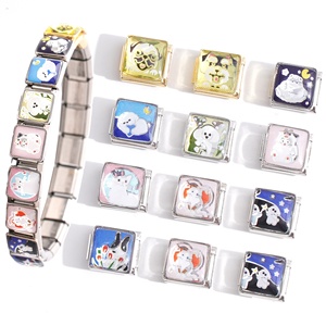 สร้อยข้อมือสไตล์อิตาลี ดีไซน์ใหม่  วัสดุสแตนเลส  ลายสัตว์  ชุบทอง 18k - Product Image 1