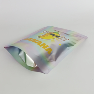 Cremallera de sellado térmico de Mylar de lámina de calidad alimentaria con logotipo personalizado para aperitivos, frutos secos, dulces, bolsa de pie con ventana transparente - Product Image 5
