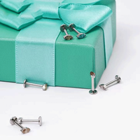Push Pin G23 Titane Nez Stud Sexy Labret Corps Lèvre Piercing Bijoux Boucles D'oreilles Sans Fil