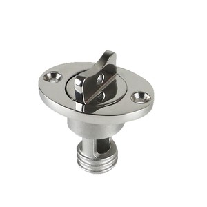 Tapón de Drenaje de Acero Inoxidable 316 para Barco y Kayak, Tapón de Drenaje Roscado con Diseño de Bisagra y Anillo - Product Image 1