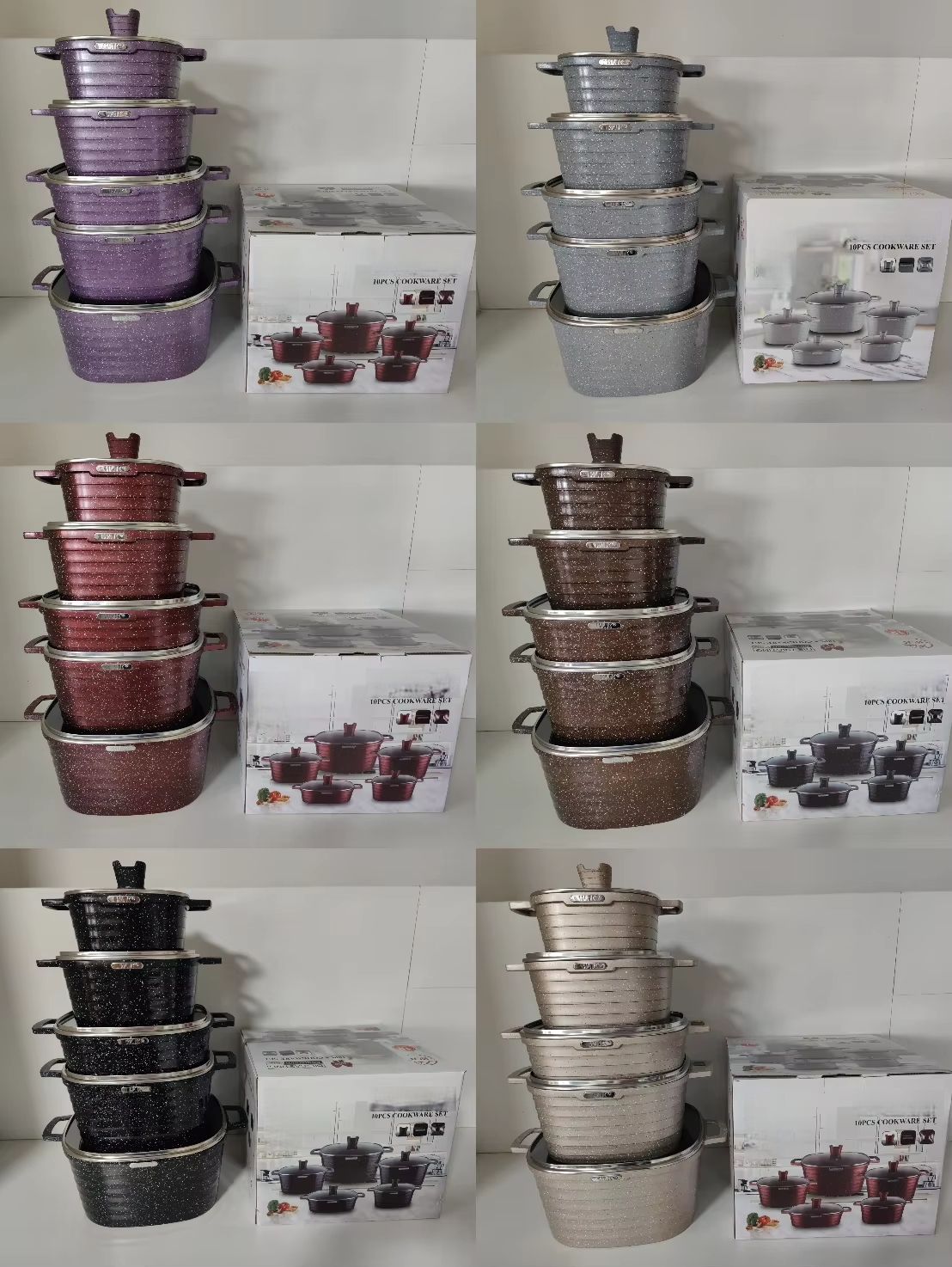 Hot Selling Luxury 10 Pieces Kitchen Accessories Set Cookware New Arrival Popular Cookware Set · image 6