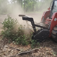 Peralatan Pemotong Hutan untuk Skid Steer Loader, Pemotong Semak Hutan, Pemotong Rumput Kebun