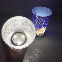 Gobelet en plastique lumineux à LED activé par l'eau pour discothèques, verre à boire clignotant pour fêtes