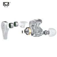 Qualité parfaite KZ DQ6 3DD Array Type HIFI écouteurs intra-auriculaires dans le moniteur d'oreille pour musiciens filaire dans le moniteur d'oreille pour musiciens