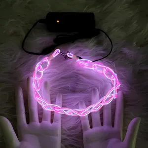 Led Vòng Cổ El Choker Mới Các Sản Phẩm Tùy Chỉnh Ánh Sáng Lên Tim Giáng Sinh