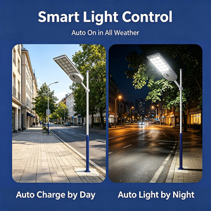 ไฟถนนโซลาร์เซลล์ LED ออลอินวัน สำหรับภายนอกอาคาร กันน้ำ คุณภาพสูง พร้อมระบบควบคุมแสงและรีโมทคอนโทรล รองรับการปรับแต่งตามโครงการ - Product Image 3