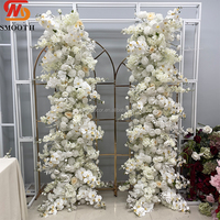SMS Bestseller Staubrosa Seiden-Kunstblumen-Läufer für Hochzeit Event Party Dekoration