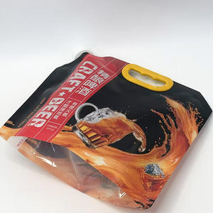 Bolsa de plástico transparente de grado alimenticio con base, para envasado, con impresión de seguridad, reciclable, resellable, con boquilla. - Product Image 2