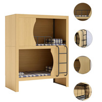 Lit-capsule insonorisé de luxe moderne avec panneaux en bois, mobilier d'hôtel commercial peu encombrant pour hôtels et auberges