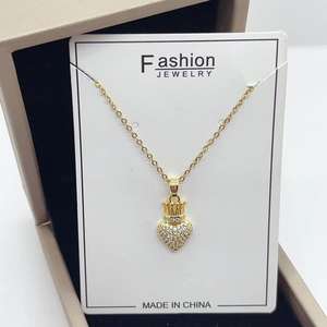 2025สร้อยคอสแตนเลสสตีลสำหรับผู้หญิงพร้อมจี้รูปหัวใจเซอร์โคเนีย - Product Image 4