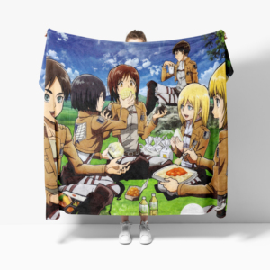 Manta de Anime para Decoración del Hogar, para Sofá y Cama, con el Tema de "Ataque a los Titanes", Hecha de Franela Cómoda, 50 x 60 Pulgadas - Product Image 1