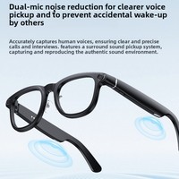 X01 800W Étui de charge magnétique à charge inversée avec affichage de puissance, lunettes intelligentes à commande tactile pour la photographie d'objets
