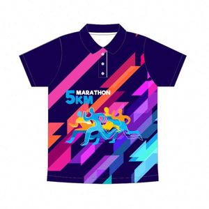 เสื้อวิ่งออกกำลังกายแห้งเร็วสำหรับผู้ชาย รุ่น Fast Dry Sport 5k Run Marathon Race Event Gym Running Wear พิมพ์ลายแบบ Heat-Transfer น้ำหนักเบา ผ้าถัก มีกระเป๋า - Product Image 1
