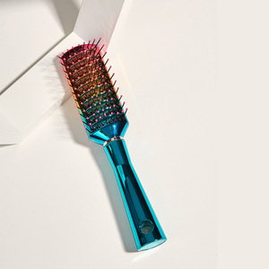 Brosse ronde colorée à dégradé de couleurs, grande, antistatique, pour le coiffage des cheveux, pour usage domestique - Product Image 4
