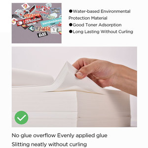 Rightint Thương hiệu bóng trắng tùy chỉnh kích thước không thấm nước Sticker giấy tự dính laser tờ giấy - Product Image 5