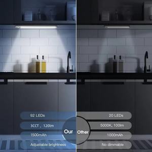 Unterbauleuchte <span class=keywords><strong>LED</strong></span> Wiederaufladbar Kabellos Bewegungssensor Lampe Dimmbar Magnetische Schrankbeleuchtung für Küche Kleiderschrank Treppe Innenbereich - Product Image 2