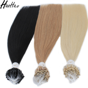 Extensiones de Cabello Humano con Micro Anillos Qingdao Haohao, Hechas a Mano con Micro Perlas, Doble Trama, 100% Cabello Humano Virgen - Product Image 2