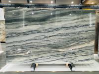 Dalles de quartzite des Galapagos exotiques, quartzite bleu poli pour villas de luxe, salon, cuisine, mur d'accentuation, salle de bain, meuble-lavabo