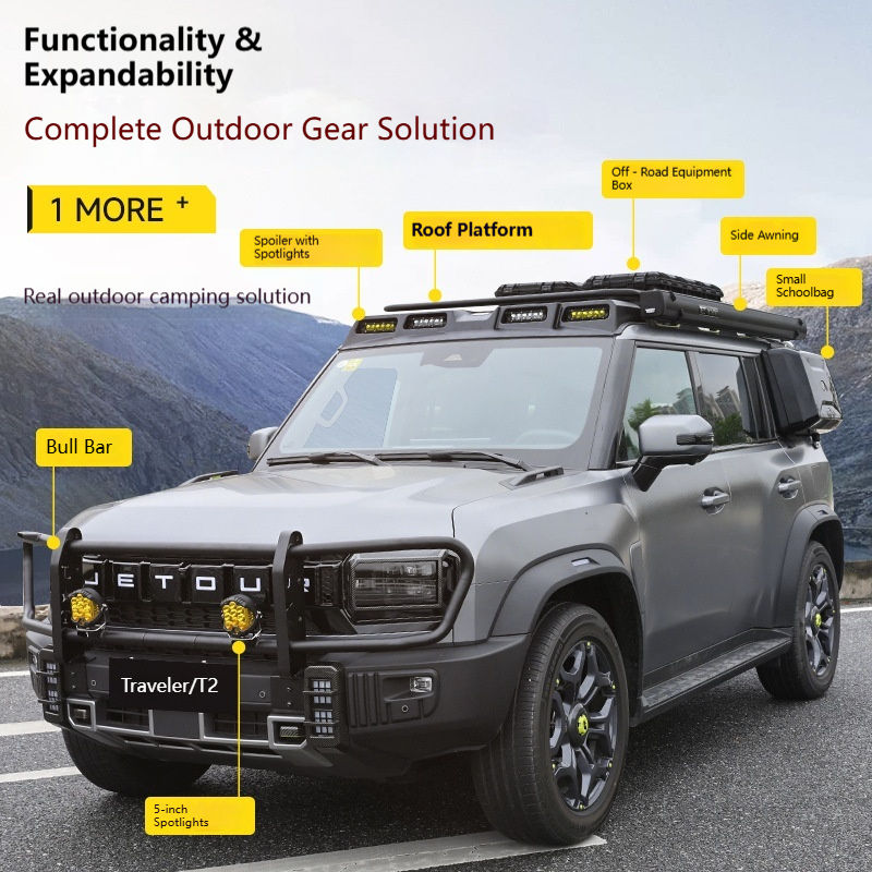 Jetour Vt 9 Rack Jetour T2 & Traveller T2 Chery Roof Rack Accessories-Aluminum Alloy No ...