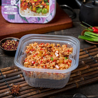 Arroz Picante Autocalentable en Olla de Barro con Pimienta Negra, Carne de Res, Curry, Pollo, Sabores Variados, en Caja, Comida Rápida, Conveniente para Dormitorios, Comida Instantánea