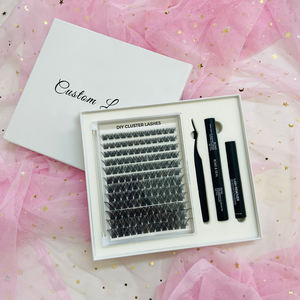 Kit de pestañas con logotipo personalizado, pestañas con Etiqueta Privada, racimos, venta al por mayor - Product Image 5