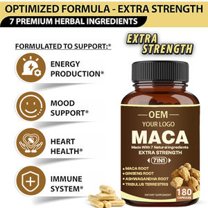 대량 마카 플러스 캡슐 유기농 마카 뿌리와 인삼 뿌리 아슈와간다 블랙 마카 허브 에너지 보충제 공장 - Product Image 4