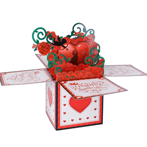 <span class=keywords><strong>Carte</strong></span> de vœux <span class=keywords><strong>d</strong></span>'<span class=keywords><strong>anniversaire</strong></span> Winpsheng écologique en boîte surprise 3D pop-up avec du papier pour la <span class=keywords><strong>d</strong></span>écoration de fête - Product Image 1