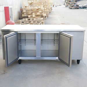 Mesa de Trabajo Horizontal de Acero Inoxidable de Alta Calidad para Refrigeración de Alimentos, Preparación de Pizza y Ensaladas de 382L. - Product Image 2