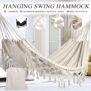 Boho handmade macrame <span class=keywords><strong>Fringe</strong></span> 2 người Võng ngoài trời cho thời gian giải trí - Product Image 5