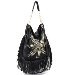 Remaches tachonados bolso <span class=keywords><strong>de</strong></span> cubo monederos <span class=keywords><strong>cuero</strong></span> borla Hobo <span class=keywords><strong>bolsos</strong></span> <span class=keywords><strong>de</strong></span> hombro con flecos <span class=keywords><strong>bolsos</strong></span> cruzados <span class=keywords><strong>para</strong></span> mujeres 2023 - Product Image 5