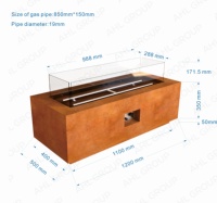 Grande Brasero Extérieur à Gaz pour Complexes Hôteliers – Braseros à Gaz en Acier Corten pour Chauffage Extérieur – Braseros à Gaz en PROMOTION