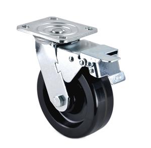 Quelle Fabrik produkte 6 X2 Schwenkbares Hochleistungs-Phenolaldehyd-Castet-Rad mit hoher Temperatur beständigkeit und Doppel bremse - Product Image 3