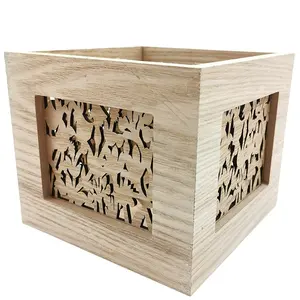 Cajas de madera con corte láser personalizadas, cajas de corte láser de mdf sin terminar, baratas