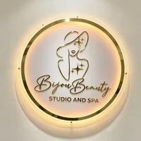 Enseigne lumineuse personnalisée en acrylique, logo rond rétroéclairé, décoration murale 3D LED illuminée pour salon de beauté, spa, boutique de détail