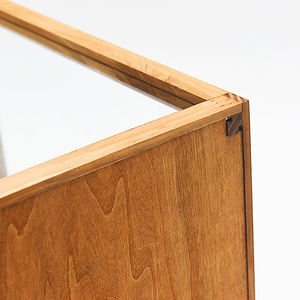 Reusable4 Maten Vierkante Glazen Houten Lantaarns Zonder Deksel En Handvat Op Maat Gemaakte Woonkamer Slaapkamer Nacht Decoratie Kaars Lantaarn - Product Image 2