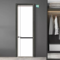 Porte intérieure insonorisée en bois pour la maison, ensemble de porte de chambre en bois massif composite écologique sur mesure pour la décoration intérieure