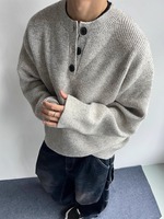 Pull en maille vintage pour homme, style rétro élégant, léger et décontracté, idéal pour le printemps et l'automne, haut décontracté de qualité supérieure