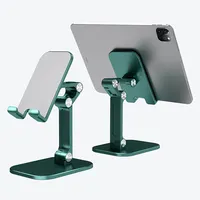 Suporte de mesa dobrável de alumínio, suporte portátil para celular, dobrável e portátil