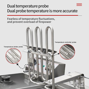 <span class=keywords><strong>Freidora</strong></span> Eléctrica <span class=keywords><strong>de</strong></span> Acero Inoxidable <span class=keywords><strong>de</strong></span> Mesa, Doble, Capacidad <span class=keywords><strong>de</strong></span> <span class=keywords><strong>10</strong></span> <span class=keywords><strong>Litros</strong></span>, <span class=keywords><strong>Precio</strong></span> <span class=keywords><strong>de</strong></span> Fábrica, para Papas Fritas y Pollo Estilo KFC - Product Image 4