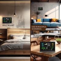 Station météo numérique intelligente multifonctionnelle, prévisions météorologiques, capteur de température sans fil, écran tactile LCD ABS ODM