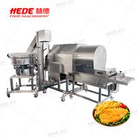 Nouvelle machine industrielle de revêtement en poudre à tambour rotatif pour nuggets de poulet et filets de viande, en acier inoxydable 304, utilisation continue