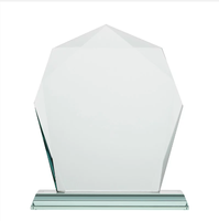 Trophée en cristal personnalisé pour cadeau d'affaires, plaque de récompense vierge solide
