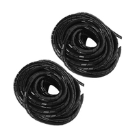Tubo Espiral Protector de Cables de Nylon Blanco, 4mm-30mm, Tubo de Enrollamiento de PE Negro, Funda Protectora para Cables, Corte Personalizado, Espiral de PE Extruido