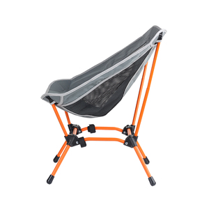 Outdoor Camping Furniture Steel Frame Ultralight Compact <b>Backpacking</b> Moon <b>Small</b> Foldable Floor Chairs - Product Image 2